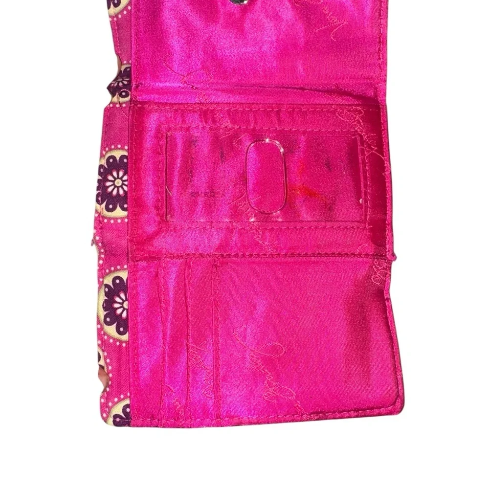 Vera Bradley Very Berry Paisley Kisslock Wallet Pink Paisley Floral​ - Picture 4 of 6